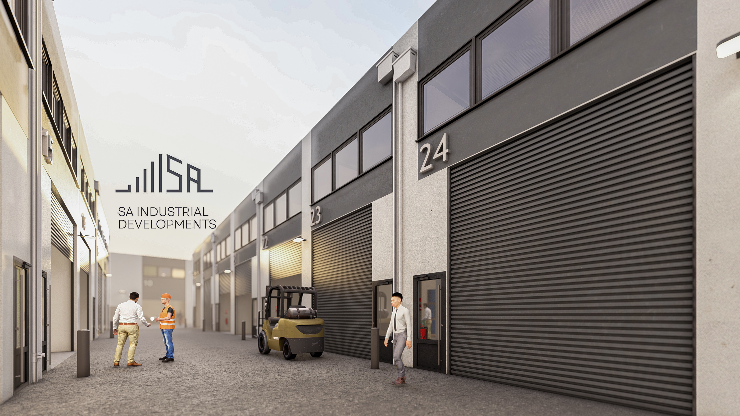 Internal laneway between the proposed industrial tenancies